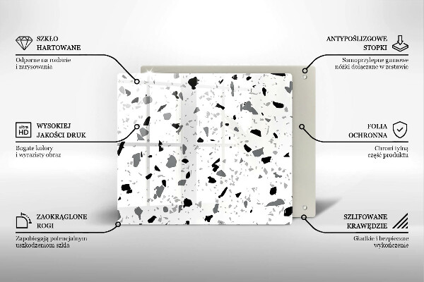 Sklenená doska na krájanie Dekoratívna kamenina