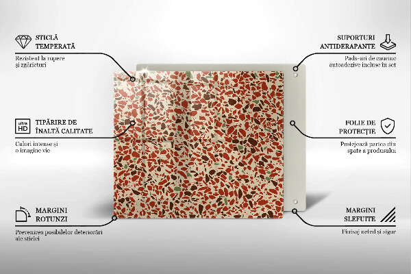 Sklenená doska na krájanie Jemná kamenina