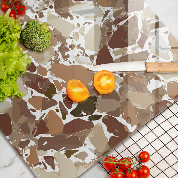 Sklenená doska na krájanie Kamenné ozdobné škvrny