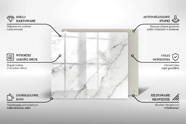 Sklenená doska na krájanie Elegantná textúra mramoru