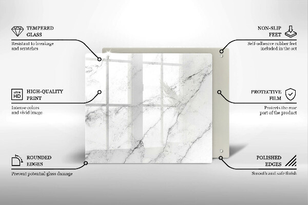 Sklenená doska na krájanie Elegantná textúra mramoru