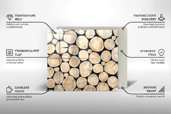 Sklenená doska na krájanie Drevené kmene stromov