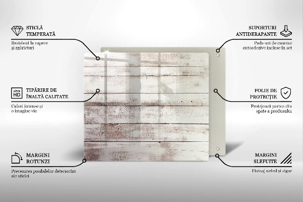 Sklenená doska na krájanie Staré drevené dosky