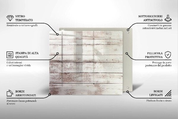 Sklenená doska na krájanie Staré drevené dosky