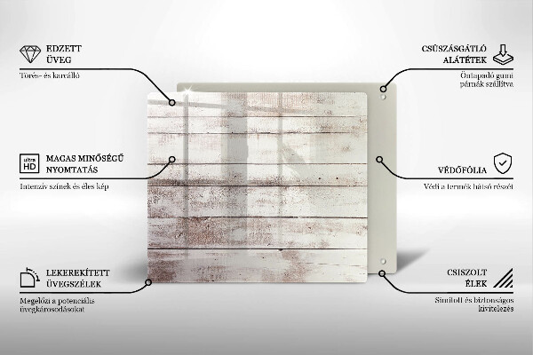 Sklenená doska na krájanie Staré drevené dosky
