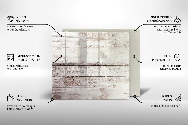 Sklenená doska na krájanie Staré drevené dosky