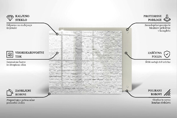 Sklenená doska na krájanie Murovaná stena