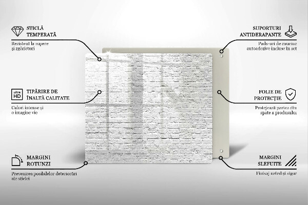 Sklenená doska na krájanie Murovaná stena