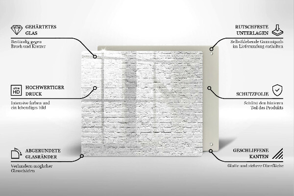 Sklenená doska na krájanie Murovaná stena