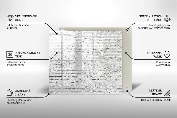 Sklenená doska na krájanie Murovaná stena