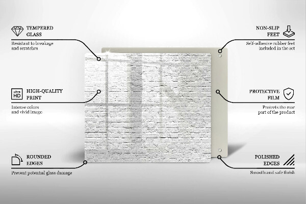 Sklenená doska na krájanie Murovaná stena