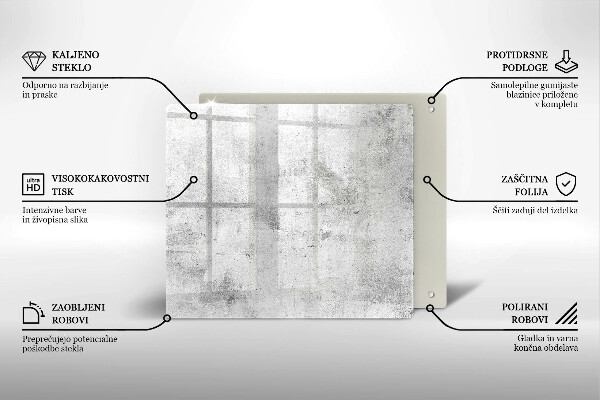 Sklenená doska na krájanie Betónová textúra