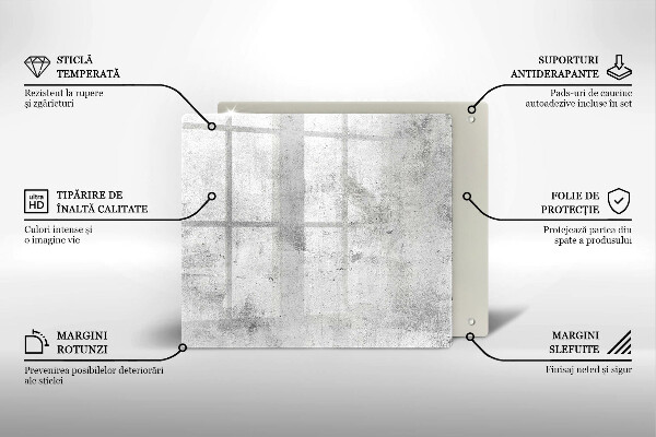 Sklenená doska na krájanie Betónová textúra