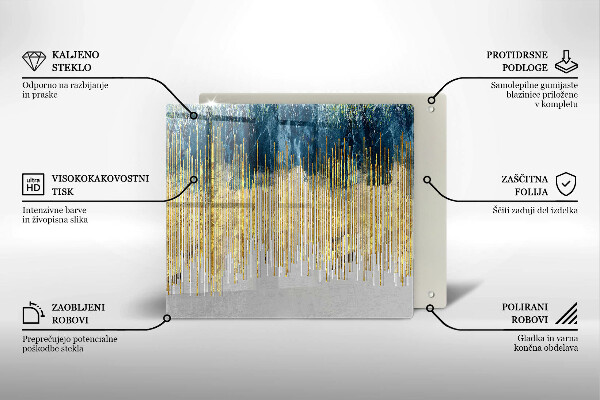 Sklenená doska na krájanie Dizajnérska abstrakcia