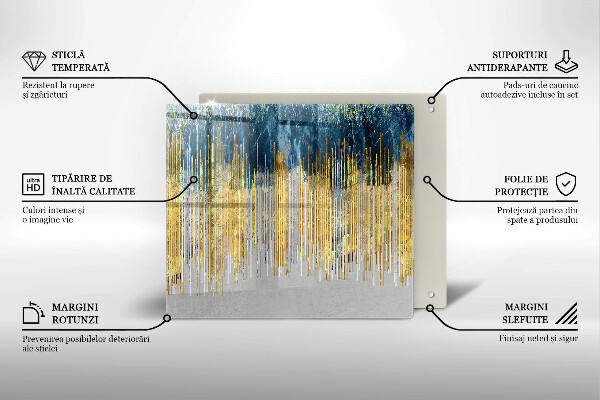 Sklenená doska na krájanie Dizajnérska abstrakcia