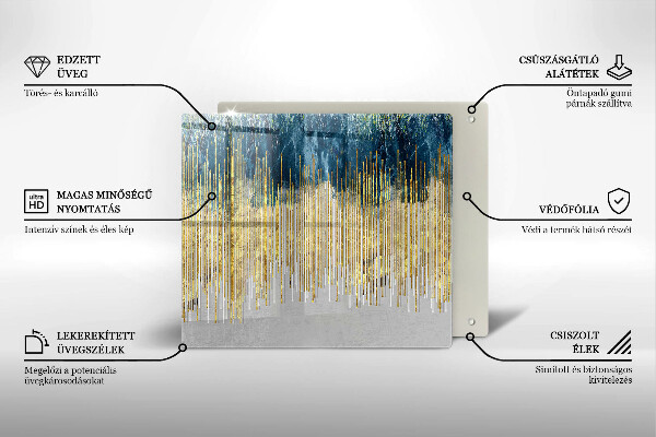 Sklenená doska na krájanie Dizajnérska abstrakcia