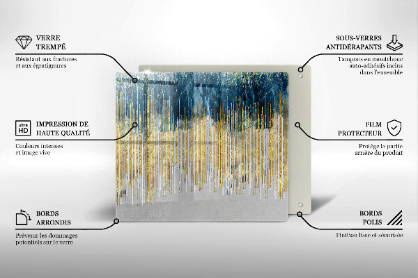 Sklenená doska na krájanie Dizajnérska abstrakcia