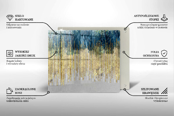 Sklenená doska na krájanie Dizajnérska abstrakcia