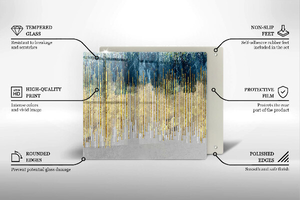 Sklenená doska na krájanie Dizajnérska abstrakcia