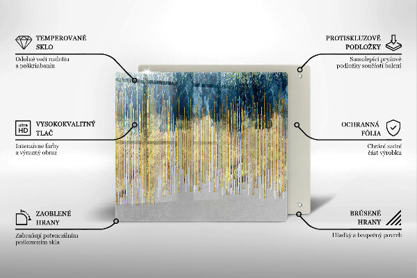 Sklenená doska na krájanie Dizajnérska abstrakcia