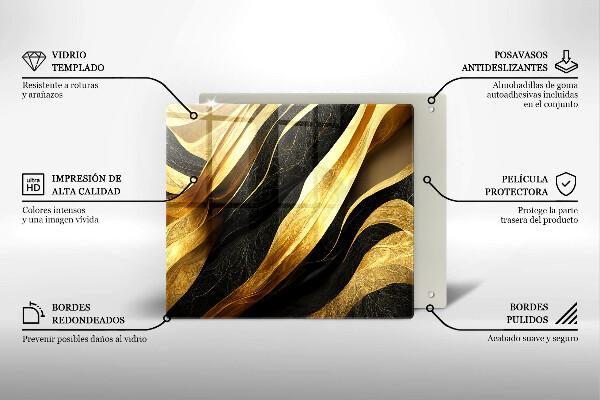 Sklenená doska na krájanie Elegantná abstrakcia