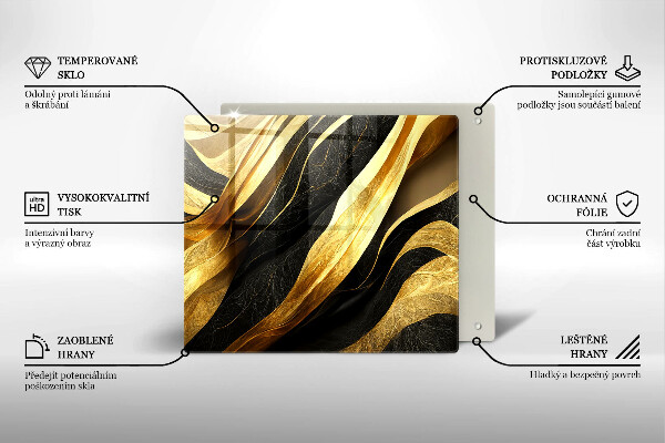 Sklenená doska na krájanie Elegantná abstrakcia