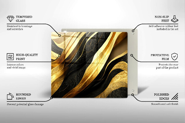 Sklenená doska na krájanie Elegantná abstrakcia