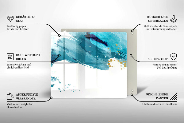 Sklenená doska na krájanie Modré škvrny