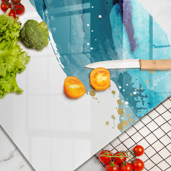 Sklenená doska na krájanie Modré škvrny