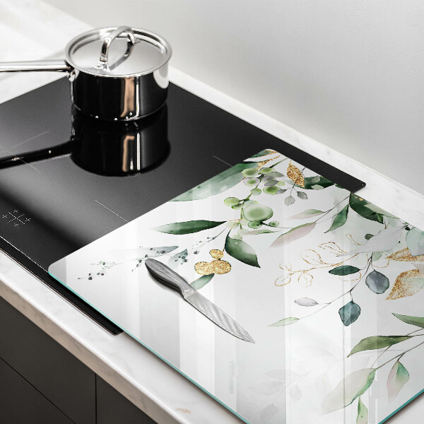 Sklenená doska na krájanie Akvarelové listy