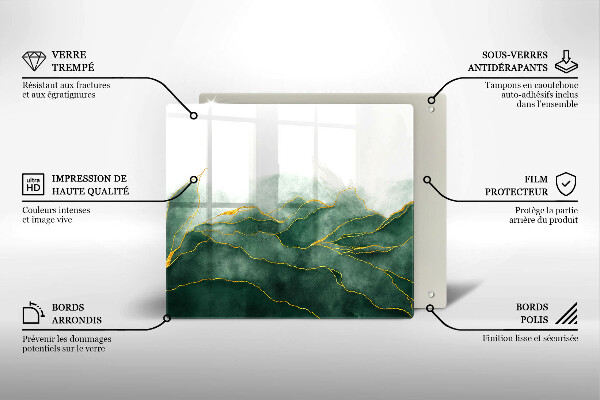 Sklenená doska na krájanie Abstraktná príroda