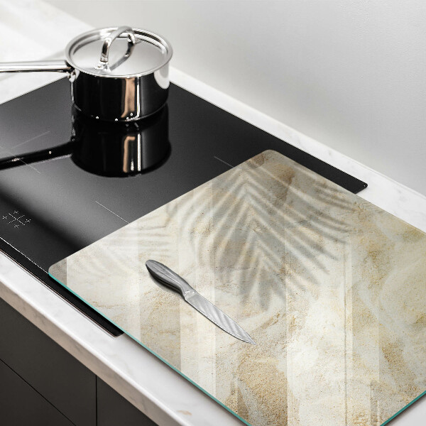 Sklenená doska na krájanie Palmové listy a piesok