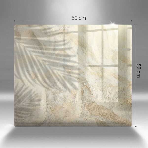 Sklenená doska na krájanie Palmové listy a piesok