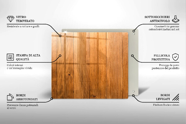 Sklenená doska na krájanie Drevené dosky