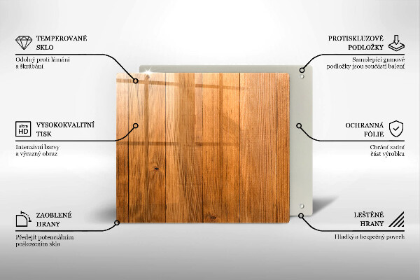 Sklenená doska na krájanie Drevené dosky