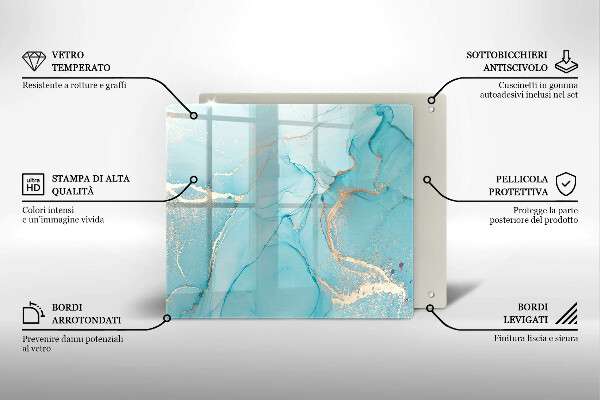 Sklenená doska na krájanie Kamenná abstrakcia