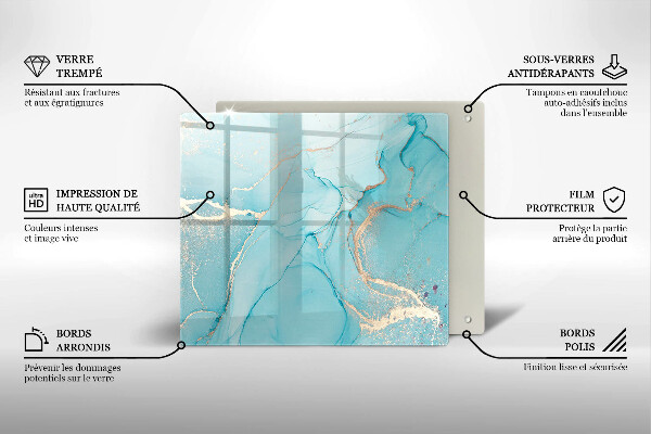 Sklenená doska na krájanie Kamenná abstrakcia