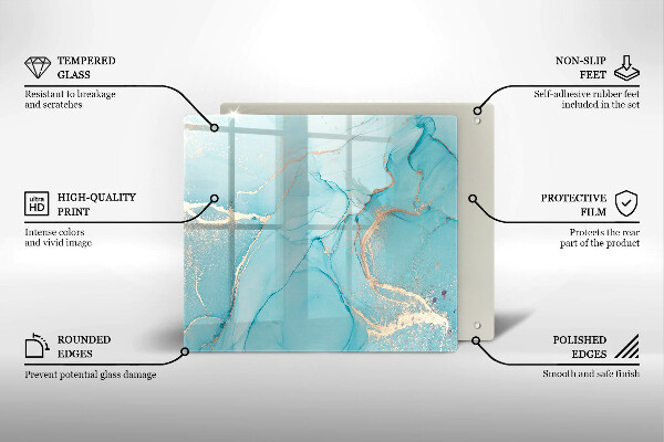 Sklenená doska na krájanie Kamenná abstrakcia