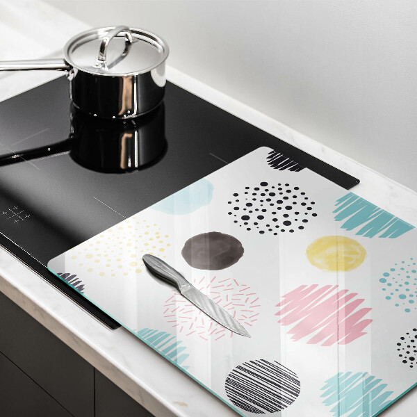 Sklenená doska na krájanie Maľované tvary