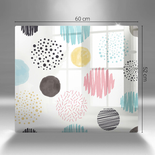 Sklenená doska na krájanie Maľované tvary