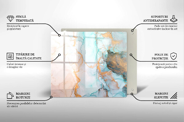 Sklenená doska na krájanie Mramorová abstrakcia