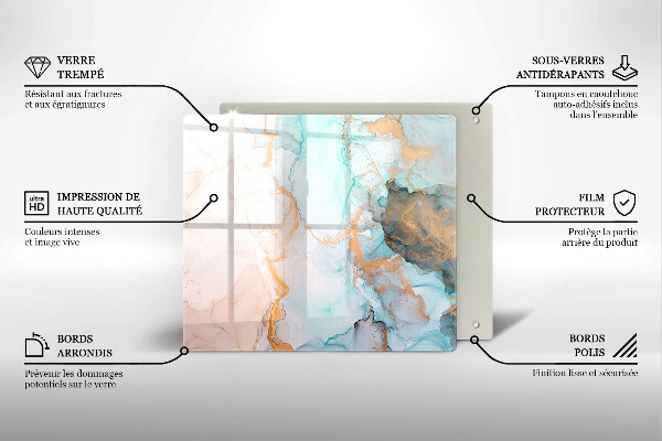 Sklenená doska na krájanie Mramorová abstrakcia