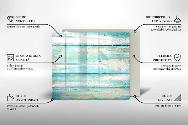 Sklenená doska na krájanie Vintage drevené dosky