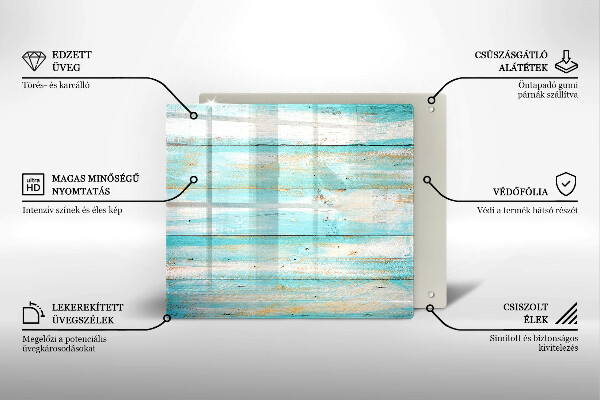 Sklenená doska na krájanie Vintage drevené dosky