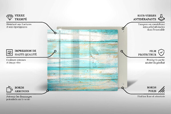 Sklenená doska na krájanie Vintage drevené dosky