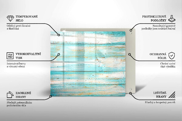 Sklenená doska na krájanie Vintage drevené dosky