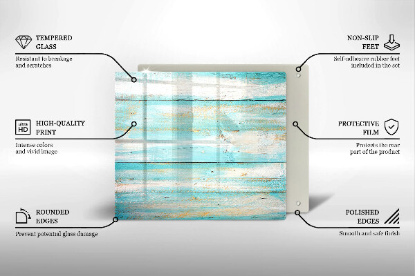 Sklenená doska na krájanie Vintage drevené dosky