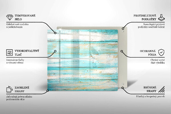 Sklenená doska na krájanie Vintage drevené dosky