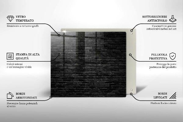 Sklenená doska na krájanie Stena tehlová stena