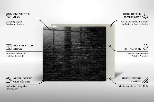 Sklenená doska na krájanie Stena tehlová stena